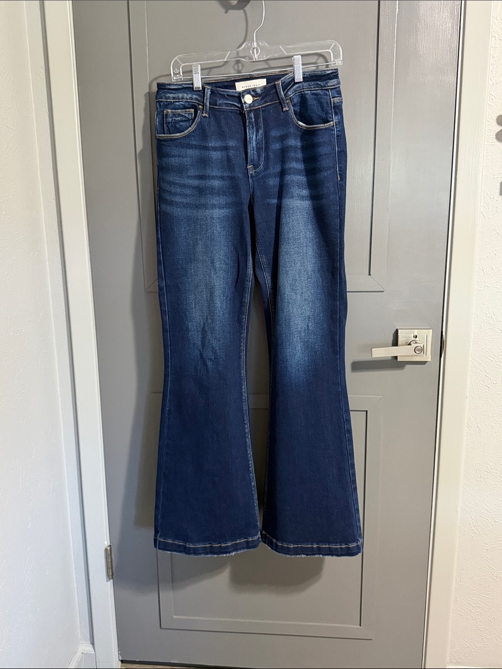 Risen Jeans Women’s Dark Wash Flared Jeans - Blue